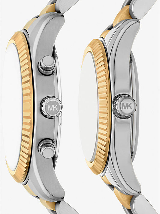 Michael Kors Lexington His and Hers Two-Tone Watch Set MK4952SET