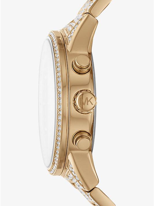 Michael Kors Ritz gold-tone pave watch MK6747
