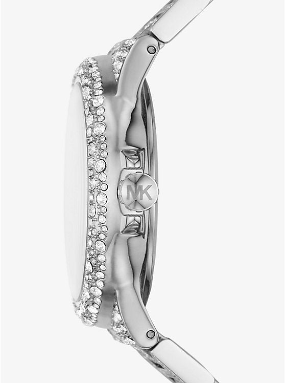 Michael Kors Camille watch with oversized silver-tone pave MK6957