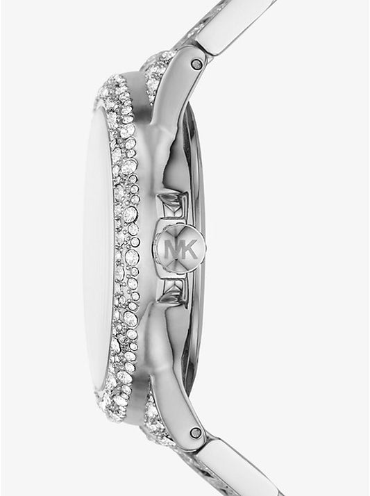 Michael Kors Camille watch with oversized silver-tone pave MK6957
