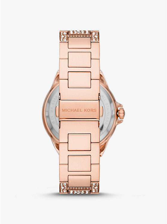 Michael Kors Camille oversized watch with rose gold-tone pave MK6961