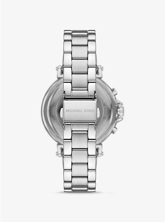 Michael Kors Maren oversized watch in silver tone MK7495
