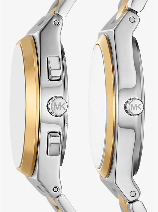 Michael Kors Lennox His and Hers Two-Tone Inlaid Watch Set MK7503SET