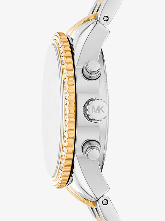Michael Kors Ritz mini two-tone pave watch MK7532