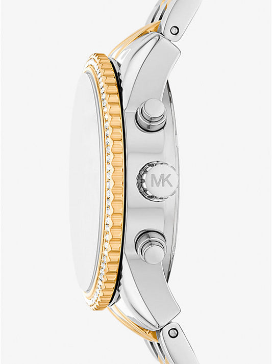 Michael Kors Ritz mini two-tone pave watch MK7532