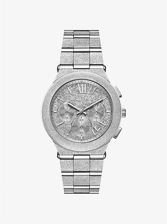 Michael Kors Oversized Billie watch in frosted silver tone MK7558