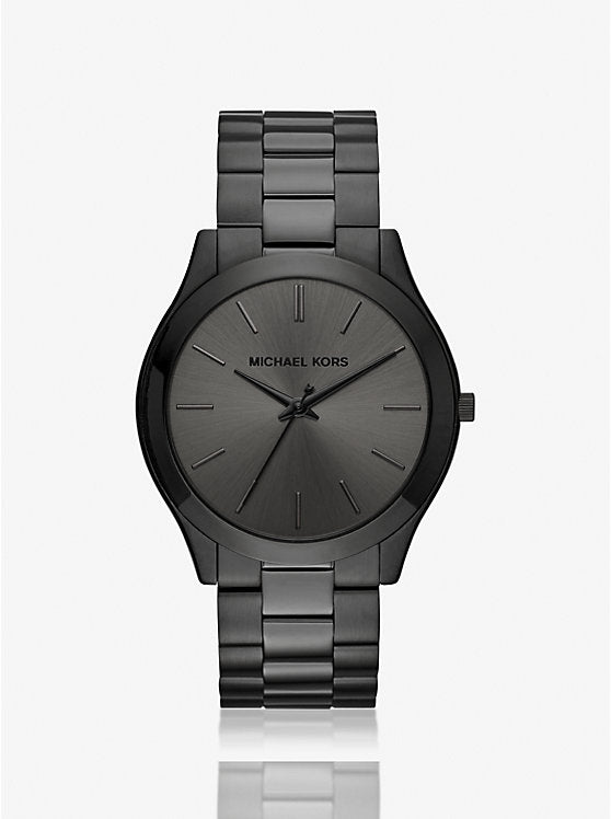 Michael Kors Thin oversize Runway watch in black tone MK8507