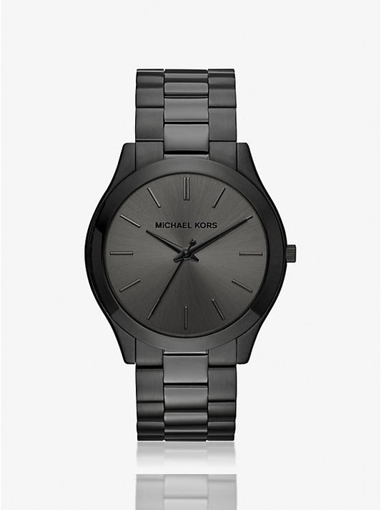 Michael Kors Thin oversize Runway watch in black tone MK8507