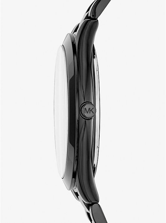 Michael Kors Thin oversize Runway watch in black tone MK8507