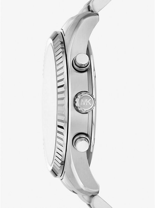 Michael Kors Lexington oversized silver-tone watch MK9152