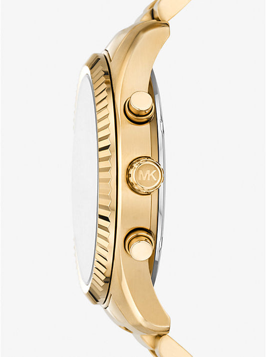 Michael Kors Lexington oversized gold-tone watch MK9153