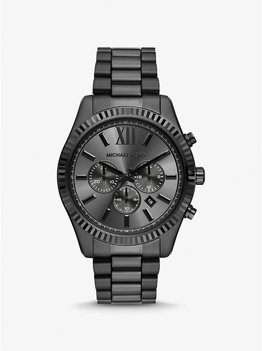 Michael Kors Lexington oversize watch in black tone MK9154