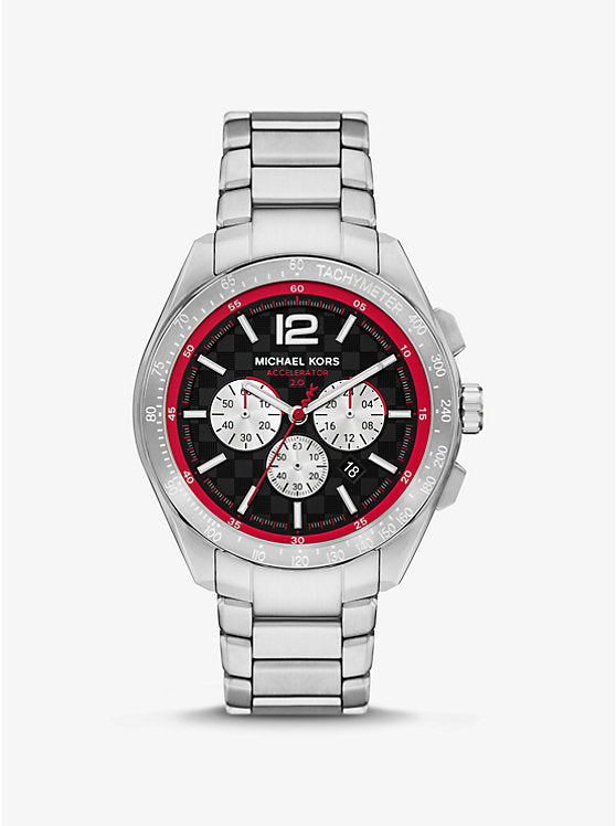 Michael Kors Accelerator 2.0 oversized watch in silver tone MK9176