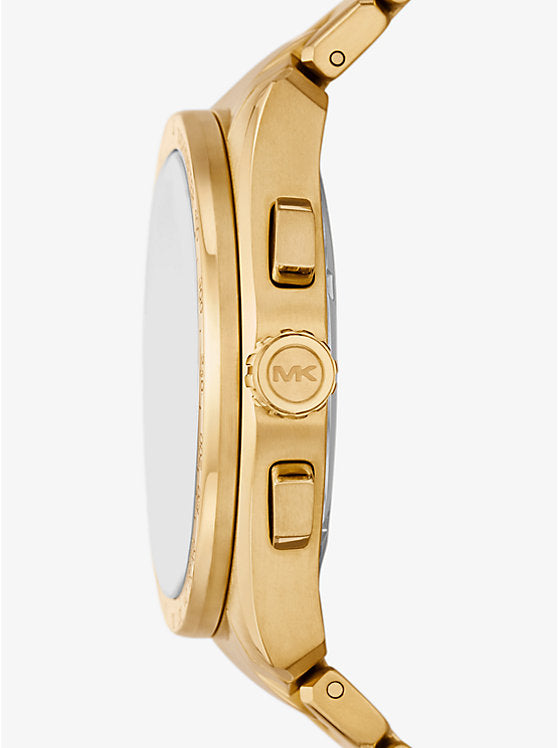 Michael Kors Accelerator 2.0 oversized watch in gold tone MK9177