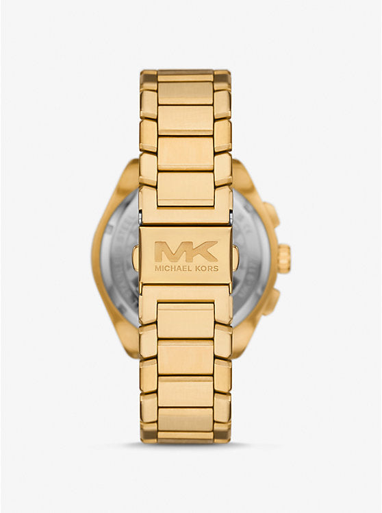 Michael Kors Accelerator 2.0 oversized watch in gold tone MK9177