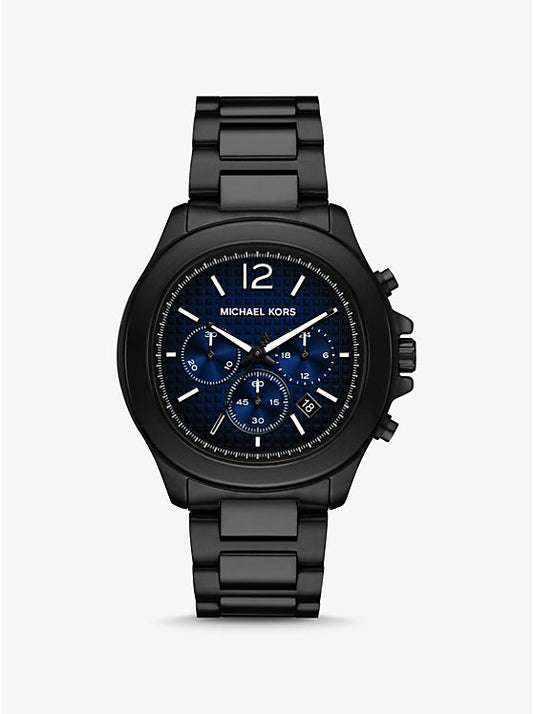 Michael Kors Sage oversized watch in black MK9193