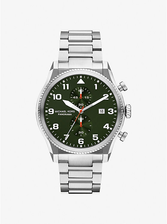 Michael Kors Oversized silver-tone Panorama watch MK9196