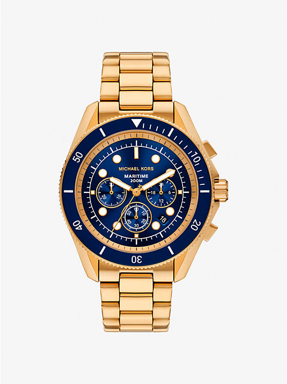 Michael Kors Oversized golden maritime clock MK9202