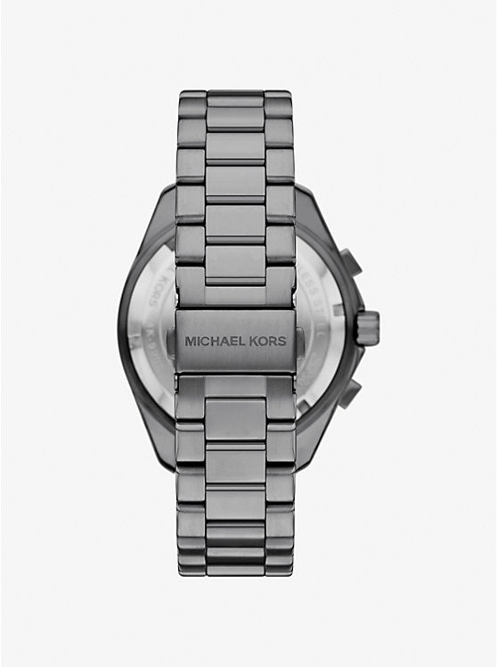 Michael Kors Oversized maritime clock in a gunmetal tone MK9204