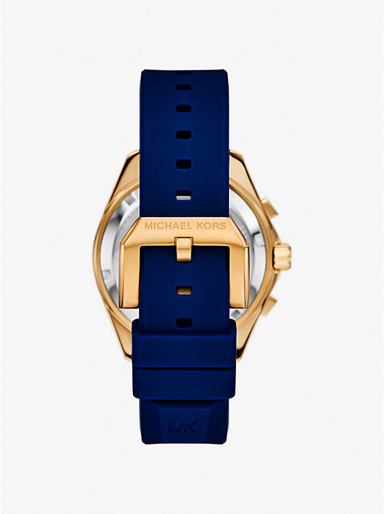 Michael Kors Oversized maritime watch in gold tone and silicone MK9205