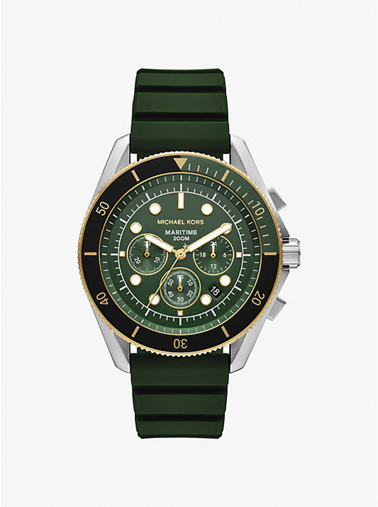 Michael Kors Two-tone, silicone oversized Maritime watch MK9214