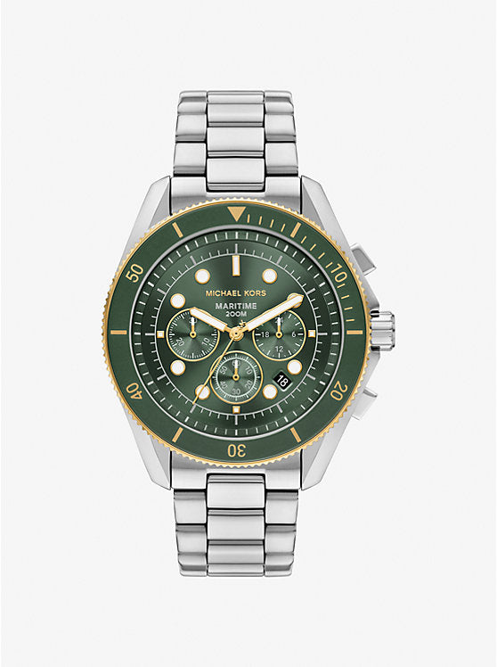 Michael Kors Two-tone oversized Maritime watch MK9215