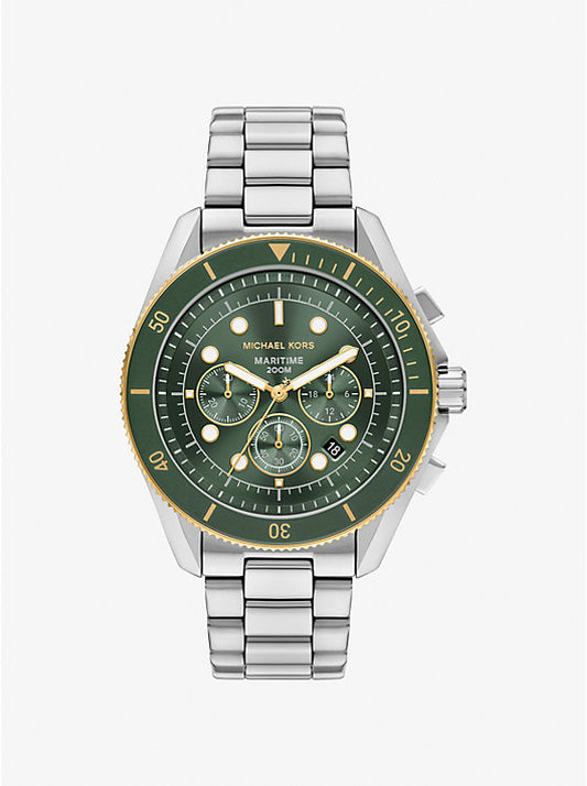 Michael Kors Two-tone oversized Maritime watch MK9215