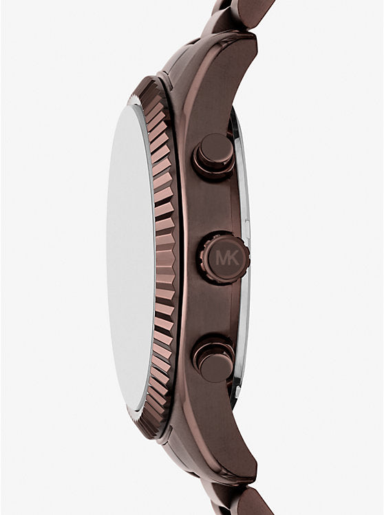 Michael Kors Lexington oversize watch in brown tone MK9224