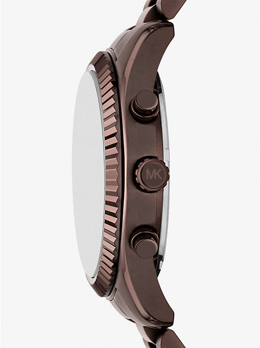 Michael Kors Lexington oversize watch in brown tone MK9224