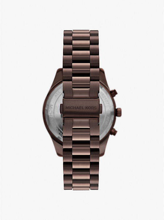 Michael Kors Lexington oversize watch in brown tone MK9224