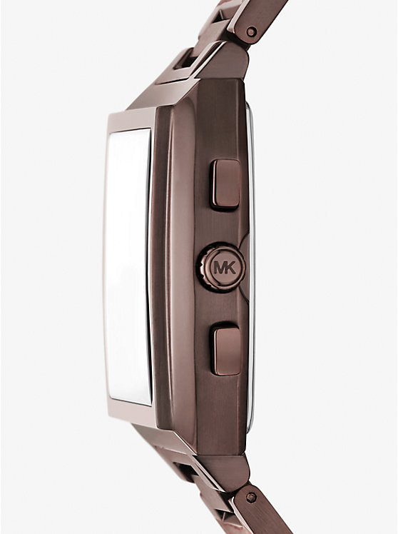 Michael Kors Rhys oversize watch in brown tone MK9234