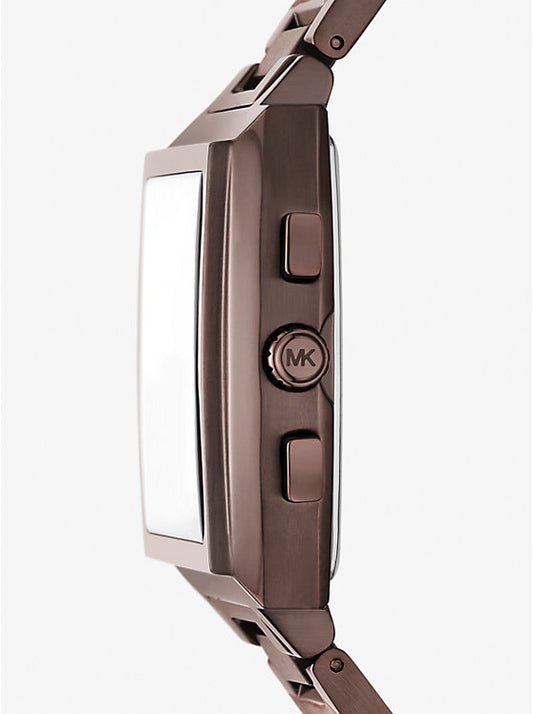Michael Kors Rhys oversize watch in brown tone MK9234