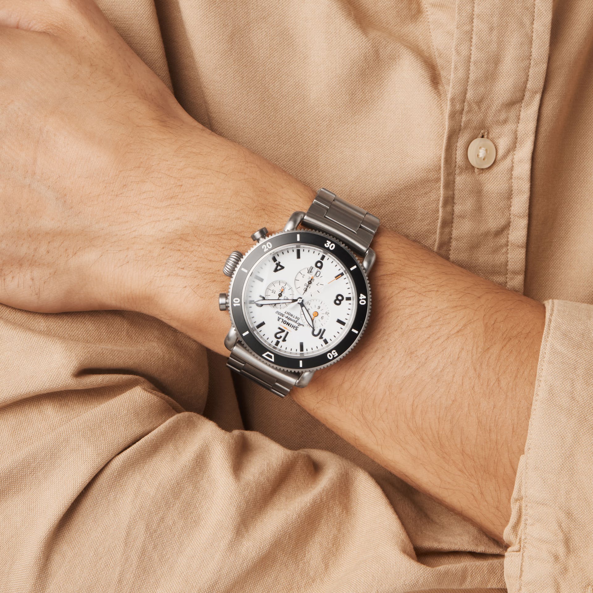 Shinola The White Hurricane 48mm 20224028-sdt-010752549