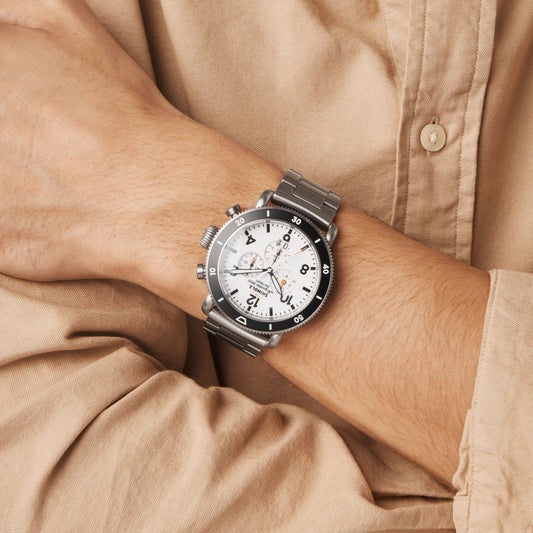 Shinola The White Hurricane 48mm 20224028-sdt-010752549