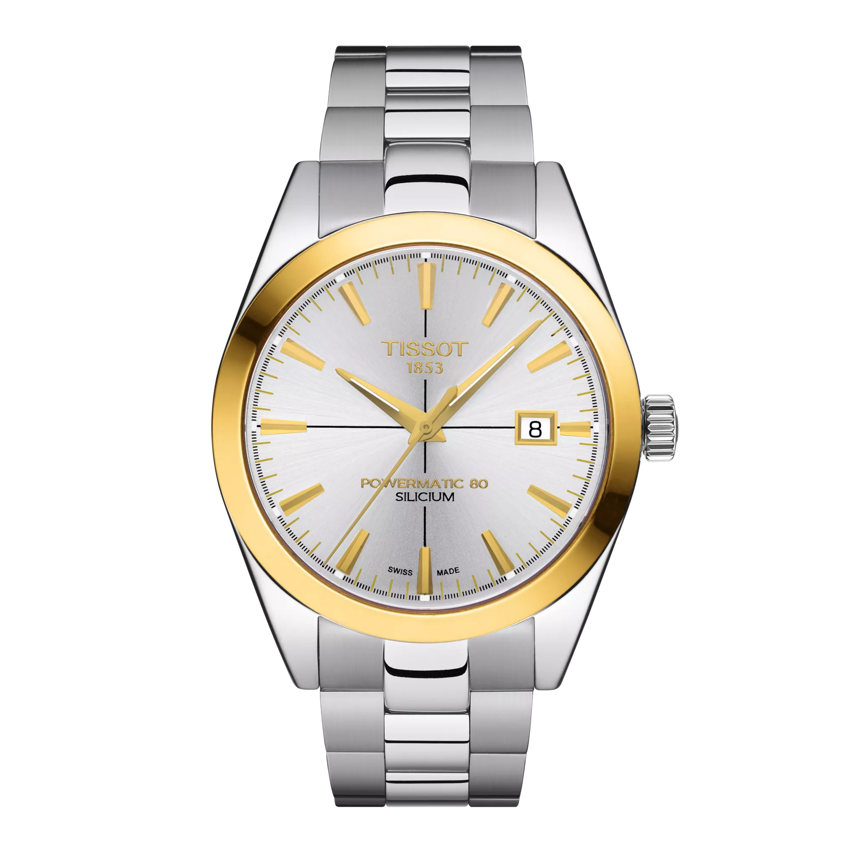 Tissot Gentleman Powermatic 80 Silicium Solid 18K Gold Bezel T927.407.41.031.01