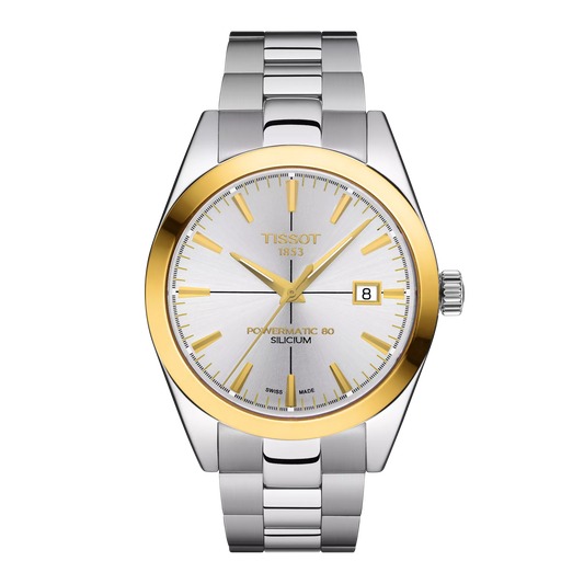 Tissot Gentleman Powermatic 80 Silicium Solid 18K Gold Bezel T927.407.41.031.01