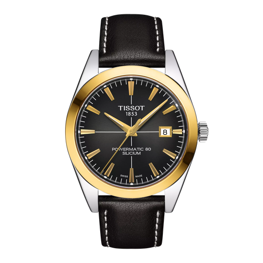 Tissot Gentleman Powermatic 80 Silicium Solid 18K Gold Bezel T927.407.46.061.01