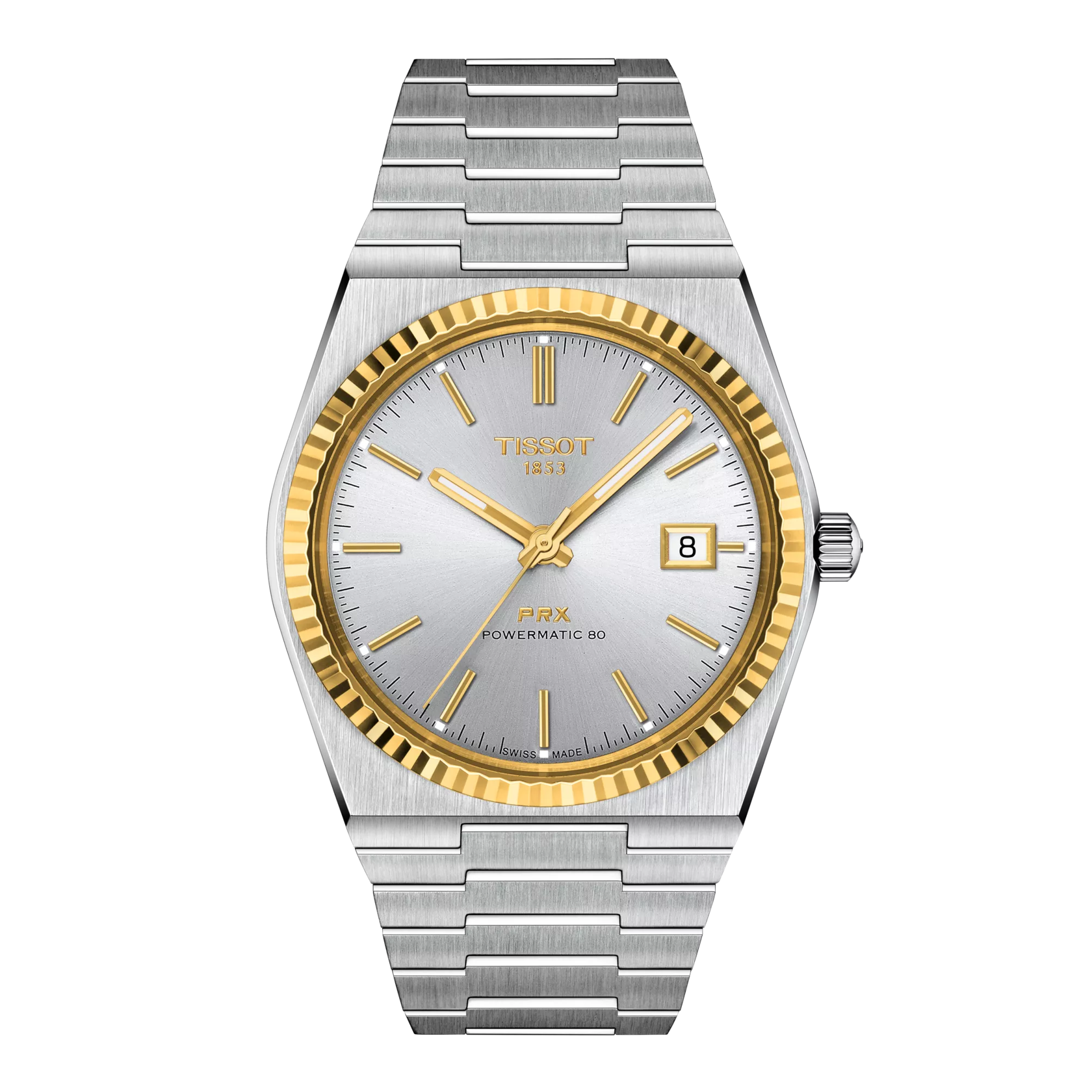 Tissot PRX Powermatic 80 Steel and 18K Gold Bezel T931.407.41.031.01