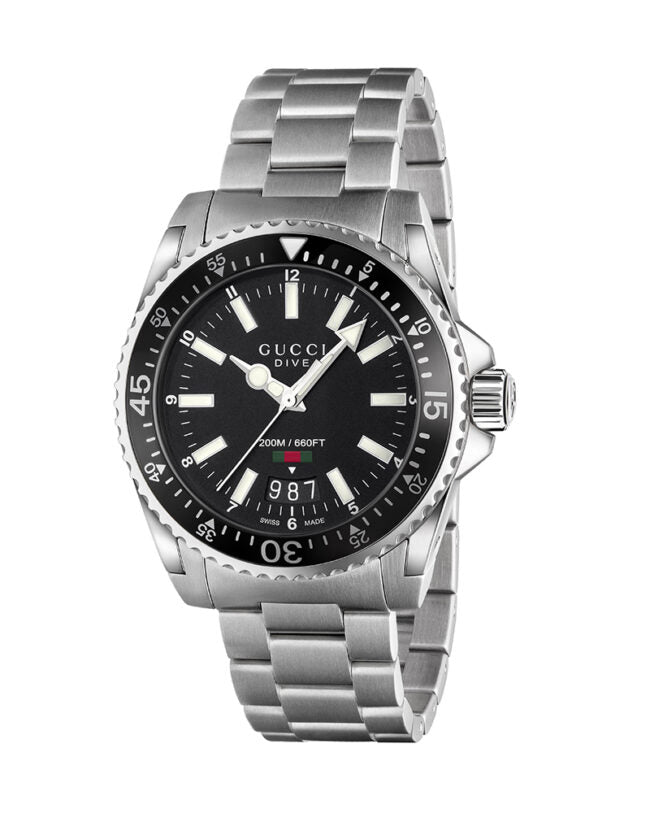 Gucci G-Chrono Black Stainless Steel Black Dial Quartz 44mm