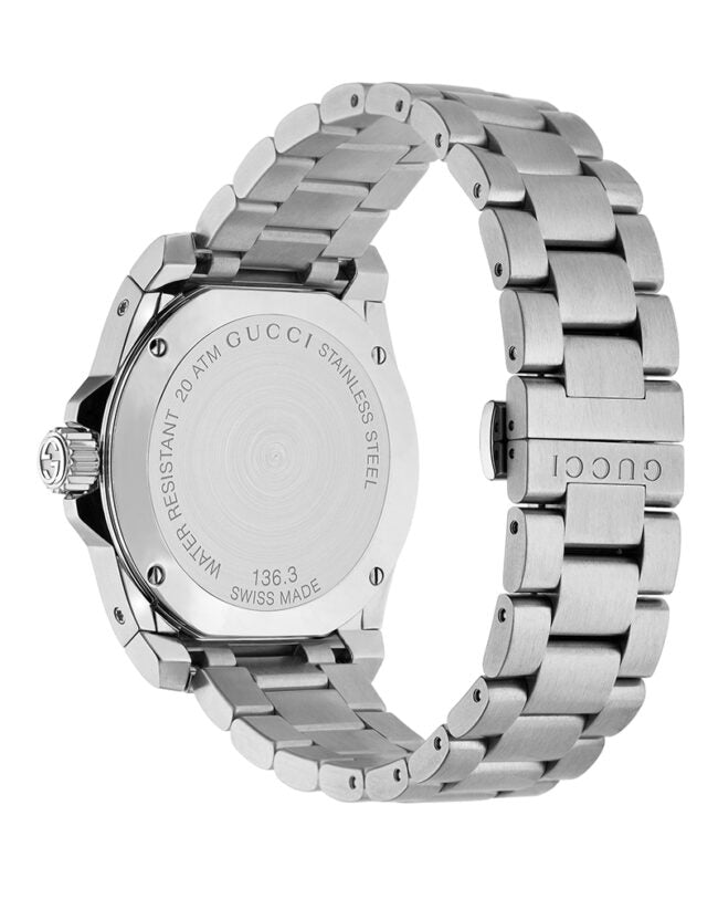 Gucci Dive Mens Silver Stainless Steel Quartz 40mm YA136301