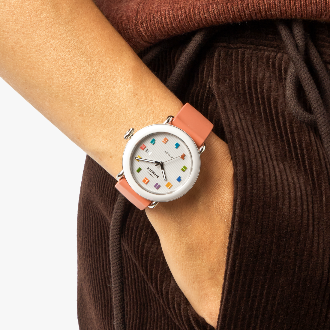 Shinola Detrola Watch S0120307578-1-WarmGry-41-USA