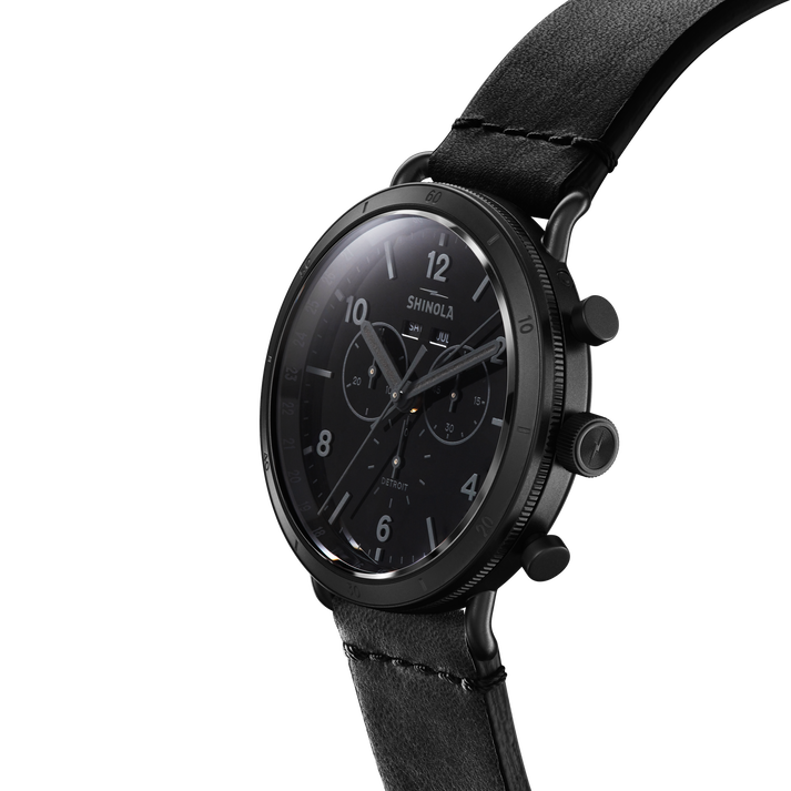 Shinola Canfield Sport Chronograph Watch S0120309628-1-Blk-45-USA
