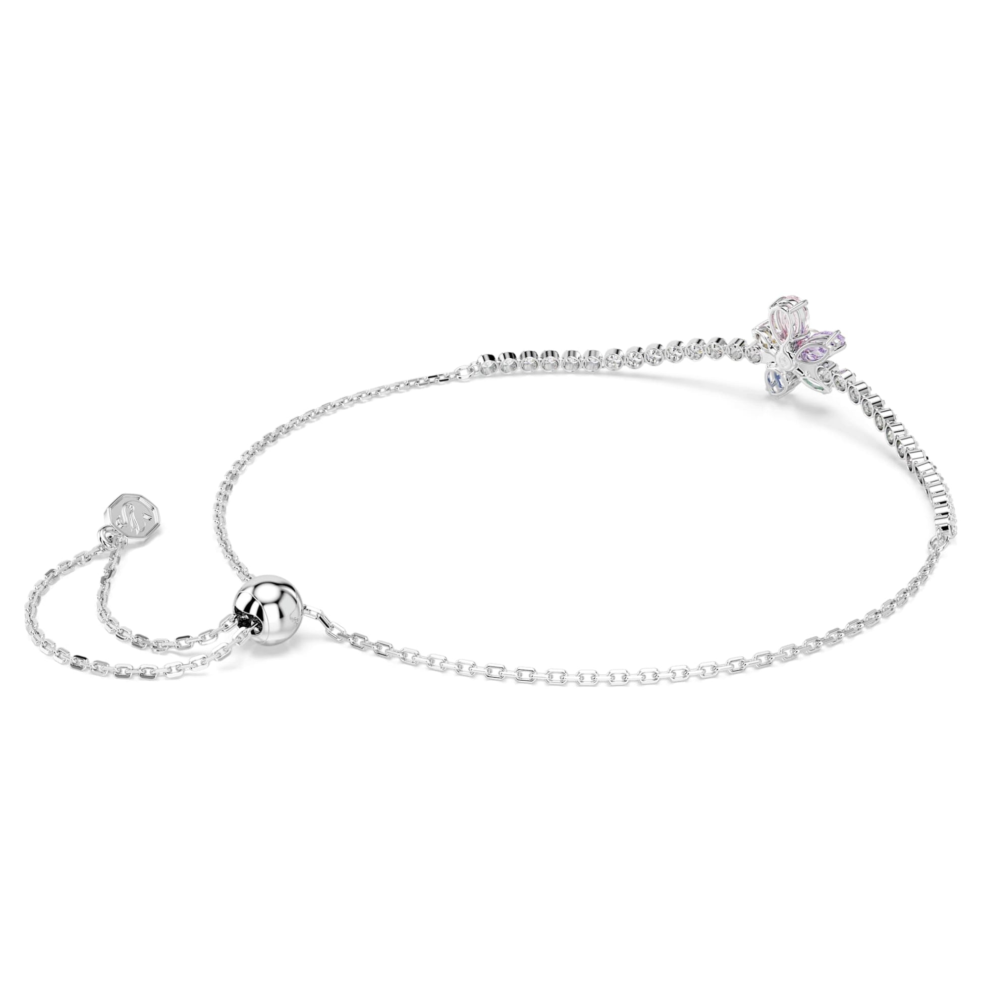 Swarovski Ariana Grande x Swarovski bracelet Mixed cuts, Flower, Multicolored, Rhodium plated 5749187