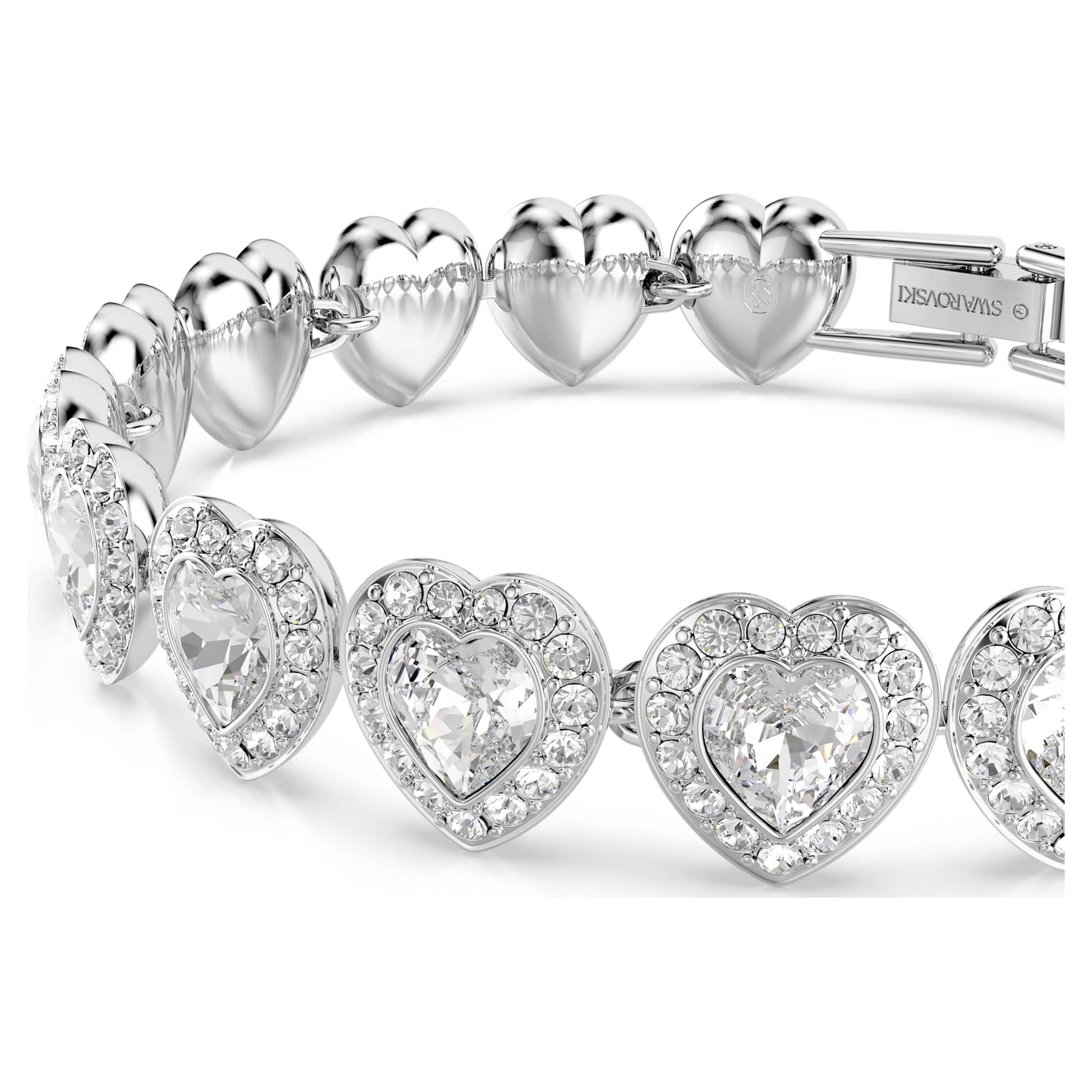 Swarovski Ariana Grande x Swarovski bracelet Mixed cuts, Heart, White, Rhodium plated 5720860