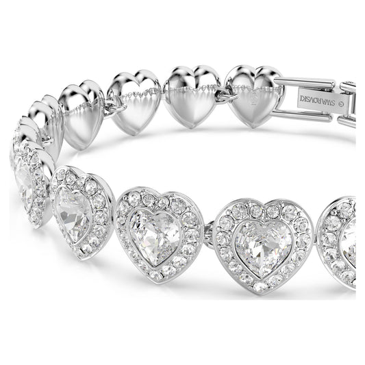 Swarovski Ariana Grande x Swarovski bracelet Mixed cuts, Heart, White, Rhodium plated 5720860