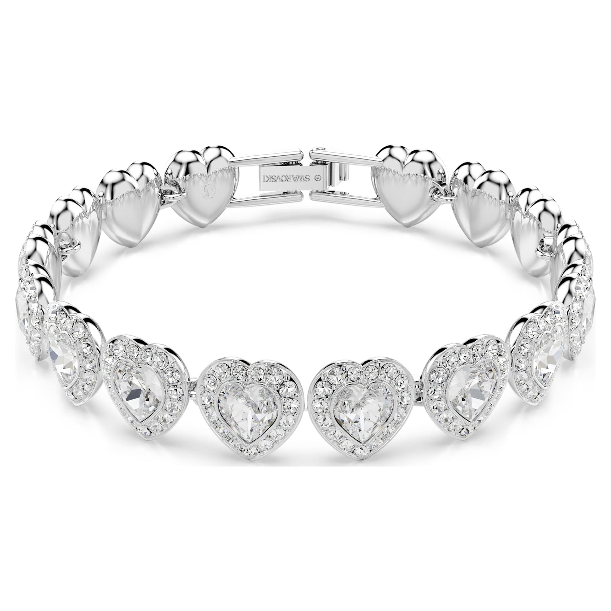 Swarovski Ariana Grande x Swarovski bracelet Mixed cuts, Heart, White, Rhodium plated 5720860