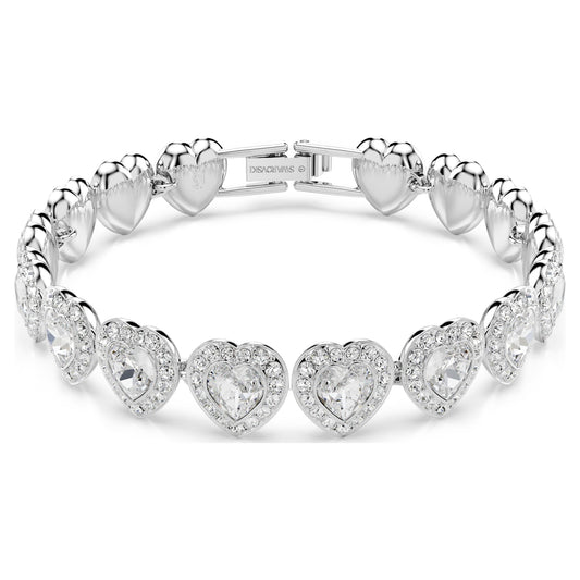 Swarovski Ariana Grande x Swarovski bracelet Mixed cuts, Heart, White, Rhodium plated 5720860