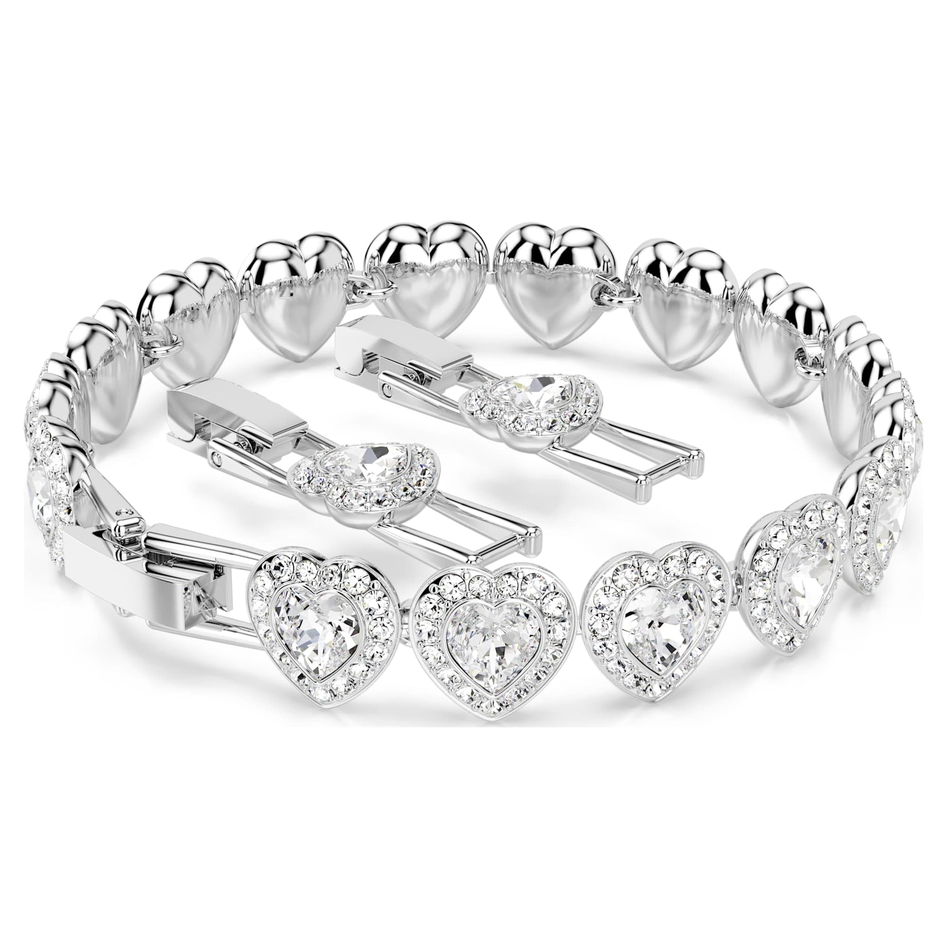Swarovski Ariana Grande x Swarovski bracelet Mixed cuts, Heart, White, Rhodium plated 5720860