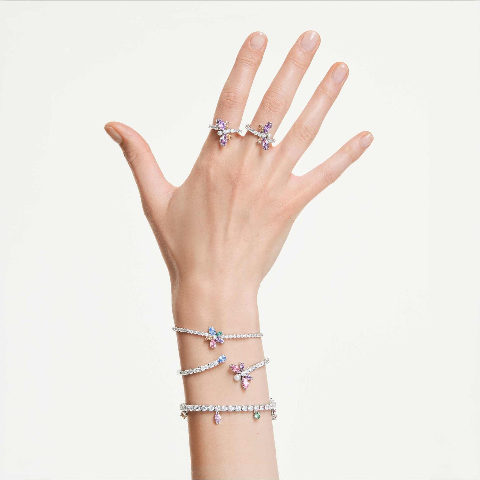 Swarovski Ariana Grande x Swarovski bracelet Mixed cuts, Multicolored, Rhodium plated 5742463