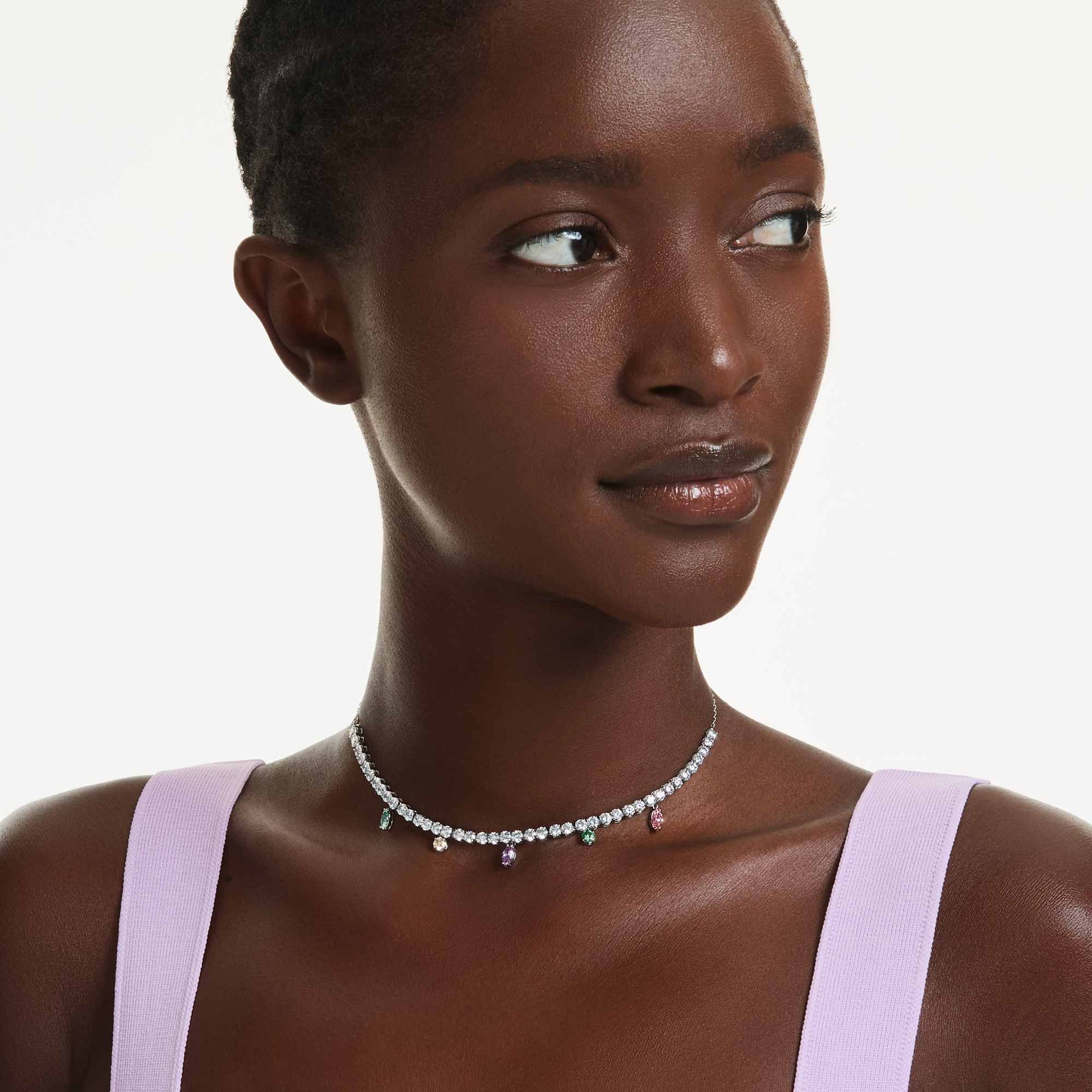 Swarovski Ariana Grande x Swarovski necklace Mixed cuts, Multicolored, Rhodium plated 5737422